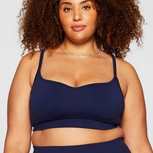 Fabletics NWT Navy Seamless Low Impact Bra - XXL/1X